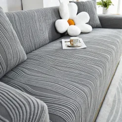 Jacquard Velvet Elastic Sofa Cover All-Inclusive Universal Cover Four Seasons Universal Lazy One-Piece Anti-Cat Scratch Sofa Cushion Durable and Stretchable Perfect for Year-Round Protection Easy to Install and Clean