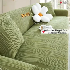 Jacquard Velvet Elastic Sofa Cover All-Inclusive Universal Cover Four Seasons Universal Lazy One-Piece Anti-Cat Scratch Sofa Cushion Durable and Stretchable Perfect for Year-Round Protection Easy to Install and Clean