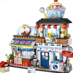 Japanese Street View Ice Drink Shop Mini Building Blocks Building Toys Model Set for Girls Boys 6-12 Years Old 668 PCS Simulation Architecture Construction Toy Gift Idea for Kids Adults