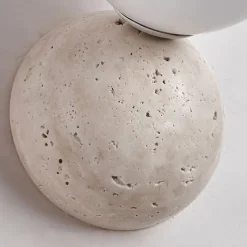 Japanese Wabi-sabi Style Wall Sconces Wall Lamps with Milky Glass Shade Stone Wall Lights