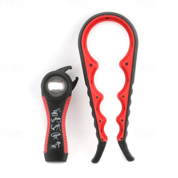 Jar Opener 5 in 1 Multi Function Can Opener Bottle Opener Kit with Silicone Handle Easy to Use for Children Elderly and Arthritis Sufferers