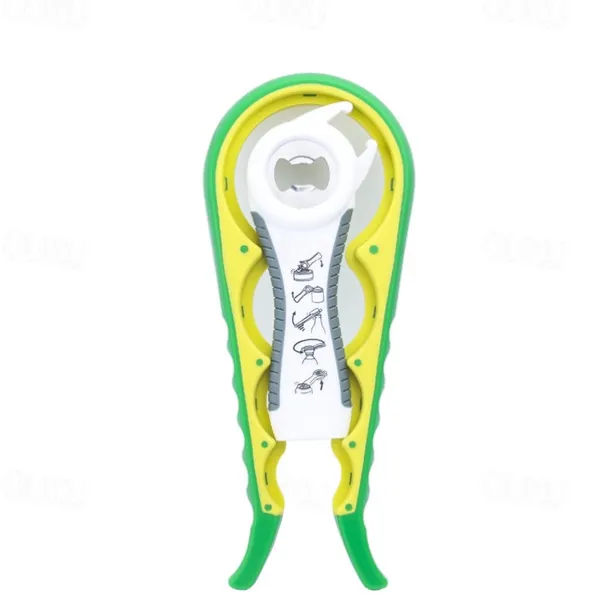 Jar Opener 5 in 1 Multi Function Can Opener Bottle Opener Kit with Silicone Handle Easy to Use for Children Elderly and Arthritis Sufferers
