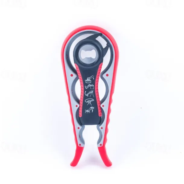 Jar Opener 5 in 1 Multi Function Can Opener Bottle Opener Kit with Silicone Handle Easy to Use for Children Elderly and Arthritis Sufferers