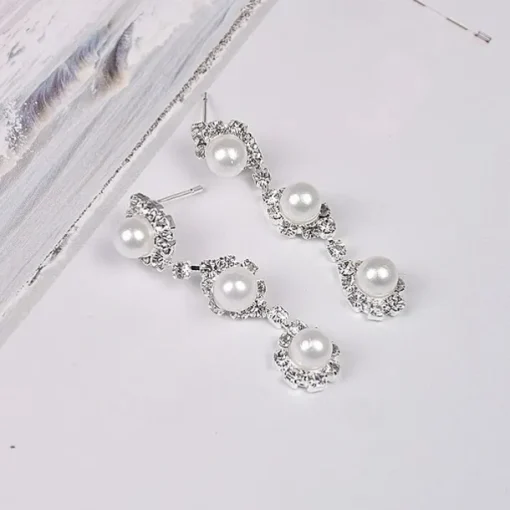 Jewelry Set Bracelet For Women's Crystal Pearl Party Wedding Gift Alloy / Pearl Necklace / Engagement / Valentine