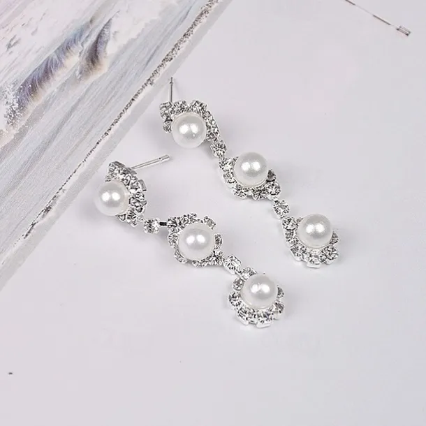 Jewelry Set Bracelet For Women's Crystal Pearl Party Wedding Gift Alloy / Pearl Necklace / Engagement / Valentine