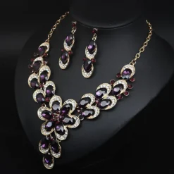 Jewelry Set 3pcs Rhinestone Alloy Earrings Necklace Women's Vintage Fashion Cute Geometrical Geometric Jewelry Set For Wedding Party Anniversary