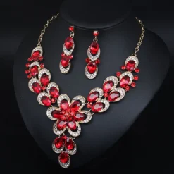 Jewelry Set 3pcs Rhinestone Alloy Earrings Necklace Women's Vintage Fashion Cute Geometrical Geometric Jewelry Set For Wedding Party Anniversary