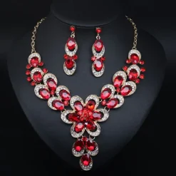 Jewelry Set 3pcs Rhinestone Alloy Earrings Necklace Women's Vintage Fashion Cute Geometrical Geometric Jewelry Set For Wedding Party Anniversary