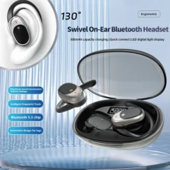 JM11 True Wireless Headphones TWS Earbuds Ear Hook Bluetooth 5.3 Sports Waterproof IPX4 Long Battery Life