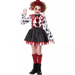 Joker Clown Halloween Costume It Dress Up Kid's Girls' Halloween Masquerade Performance Party Festival Easy Halloween Costumes Dress Up