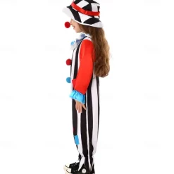 Joker Clown Halloween Outfits Costume Jumpsuit Circus Carnival Costume Cosplay Costume Kid's Boys' Girls' Halloween Carnival Mardi Gras Performance Party Easy Halloween Costumes Dress Up