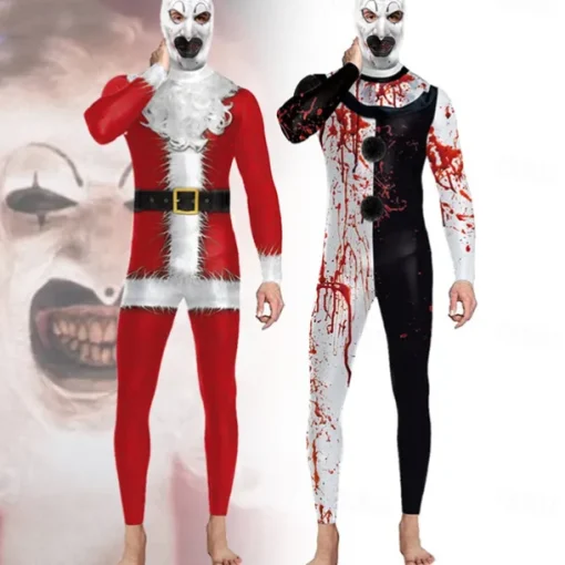 Joker Halloween Costume Bodysuit Terrifier Scary Costume Adults' Men's Carnival Party / Evening Easy Halloween Costumes Dress Up