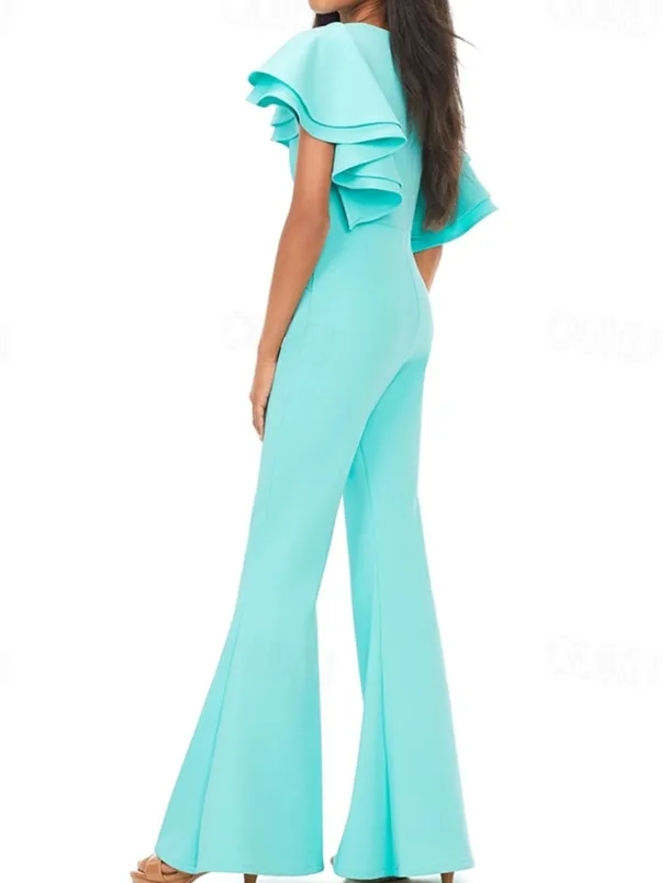 Jumpsuits Floor Length Flower Girl Dress Pageant & Performance Juniors Cute Prom Dress Chiffon with Solid Color Elegant Fit 3-16 Years dress to impress