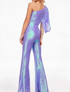 Jumpsuits Floor Length Flower Girl Dress Pageant & Performance Juniors Cute Prom Dress Sequined with Paillette Sparkle & Shine Rainbow Fit 3-16 Years dress to impress