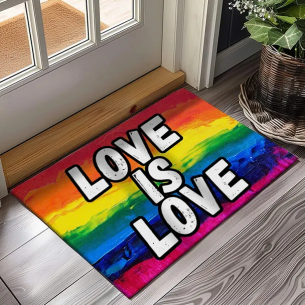 June Pride Month Gay Pride Month LGBTQ LGBT Rainbow Doormat Non-Slip Oil Proof Rug Indoor Outdoor Mat Bedroom Decor Bathroom Mat Entrance Rug