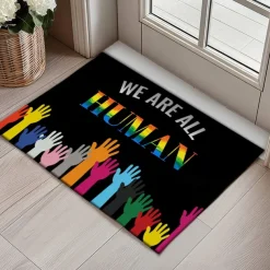 June Pride Month Gay Pride Month LGBTQ LGBT Rainbow Doormat Non-Slip Oil Proof Rug Indoor Outdoor Mat Bedroom Decor Bathroom Mat Entrance Rug