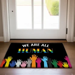 June Pride Month Gay Pride Month LGBTQ LGBT Rainbow Doormat Non-Slip Oil Proof Rug Indoor Outdoor Mat Bedroom Decor Bathroom Mat Entrance Rug