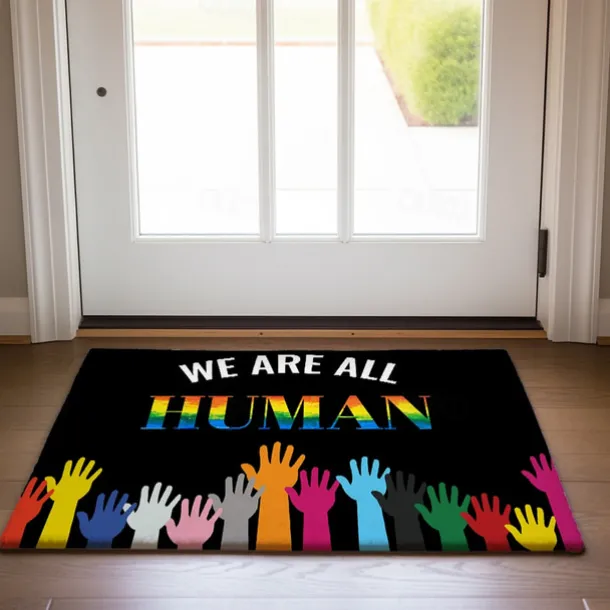 June Pride Month Gay Pride Month LGBTQ LGBT Rainbow Doormat Non-Slip Oil Proof Rug Indoor Outdoor Mat Bedroom Decor Bathroom Mat Entrance Rug