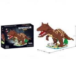Jurassic Dinosaur Micro Building Blocks 2290pcs Carnotaurus DIY Mini Diamond Blocks Bricks Toy Dinosaur for Boys Age 8-12 9 10 11 12 13 14 15 16 Teens Adults