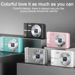 4K Digital Camera 50MP 16X Digital Zoom Camera 2.4-inch IPS Screen Face Detection Flash Camera Motion Detection Timer Camera