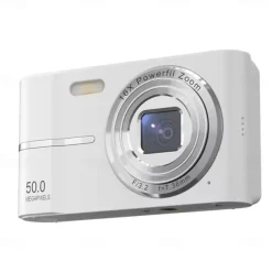 4K Digital Camera 50MP 16X Digital Zoom Camera 2.4-inch IPS Screen Face Detection Flash Camera Motion Detection Timer Camera