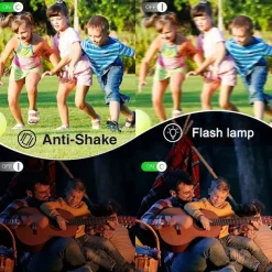 4K Digital Camera 50MP 16X Digital Zoom Camera 2.4-inch IPS Screen Face Detection Flash Camera Motion Detection Timer Camera