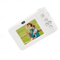 4K Digital Camera Point and Shoot Photography Travel Selfie Camara 2.4inch Screen Entry-Level Gift Compact Digicam Selfie Mini Retro Cam
