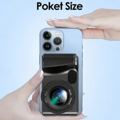 4K Digital Camera with 48MP Video Auto-Focus Anti-Shake 3 TPS Screen Flash 18X Zoom - Portable Travel Camcorder with 32GB Card