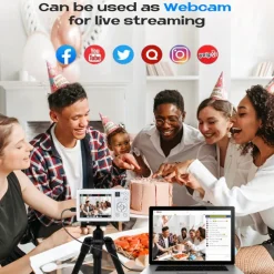 4K Digital Camera with 16x Digital Zoom Dual-Lens Autofocus Point and Shoot Camera Compact Camera for Travel