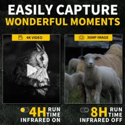 4K Digital Night Vision 300M Full-Dark Viewing Day Night Use 6X Zoom Support 36MP Resolution Photo Taking 4K Video Recording