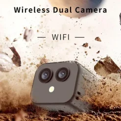 4K Dual-Lens WiFi Mini Camera - Indoor Smart Home Security Camera with Infrared Night Vision, Motion Detection, HD Video Recorder