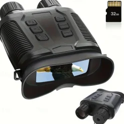4K Full-Color Infrared Night Vision Binoculars 36MP UHD Micro Light Enhanced 10X Optical 8X Digital Zoom CMOS Sensor for Hunting & Shooting Suitable for Valentine'S Day Christmas Gifts