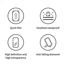 8K High End Tempered Glass For IPhone 15 14 13 12 11 Pro Max XS MAX X XR Screen Protector With Alignment Mounting Cover