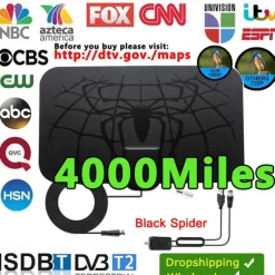 8K 4K Digital TV Antenna For Global TV Receiver DVB T2 Signal Amplifier Booster For Smart tv RV outdoor Car antenna Free Channel