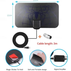 8K 4K Digital TV Antenna For Global TV Receiver DVB T2 Signal Amplifier Booster For Smart tv RV outdoor Car antenna Free Channel