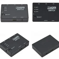 4K 2K 3x1 HDMI Cable Splitter HD 1080P Video Switcher Adapter 3 Input 1 Output Port HDMI Hub for Xbox PS4 DVD HDTV PC Laptop TV