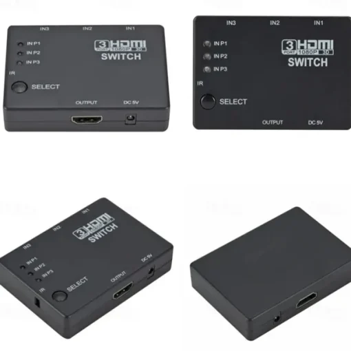 4K 2K 3x1 HDMI Cable Splitter HD 1080P Video Switcher Adapter 3 Input 1 Output Port HDMI Hub for Xbox PS4 DVD HDTV PC Laptop TV