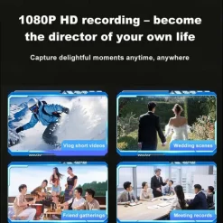 4K Retro Digital Camera Vlogging Camera WiFi with 2.4 LCD HD Screen 1080P 16X Compact Digital Zoom Camera Wide Angle Point and Shoot Camera