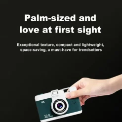 4K Retro Digital Camera Vlogging Camera WiFi with 2.4 LCD HD Screen 1080P 16X Compact Digital Zoom Camera Wide Angle Point and Shoot Camera