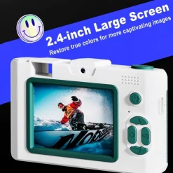 4K Retro Digital Camera Vlogging Camera WiFi with 2.4 LCD HD Screen 1080P 16X Compact Digital Zoom Camera Wide Angle Point and Shoot Camera