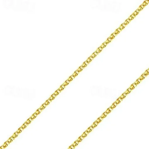 14k solid gold italian yellow gold 1.5mm flat open wheat link chain necklace- made in italy-14 karat with lobster claw clasp include gift box with order 18.5 inches