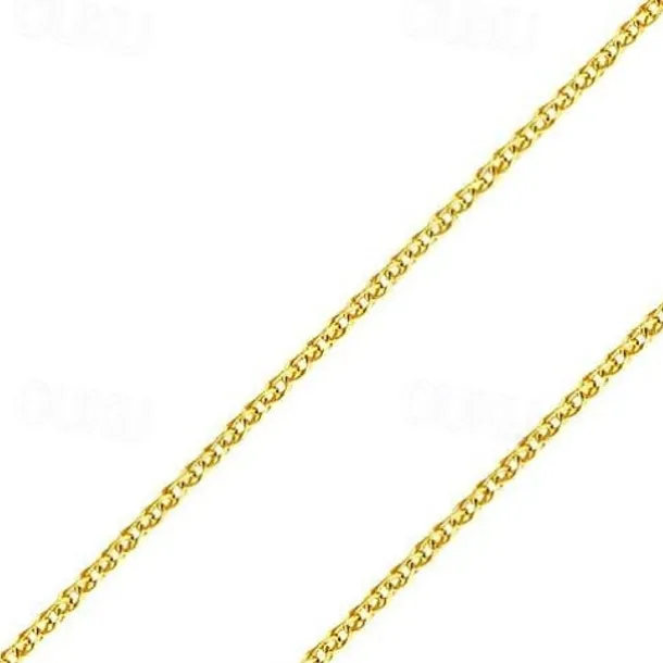14k solid gold italian yellow gold 1.5mm flat open wheat link chain necklace- made in italy-14 karat with lobster claw clasp include gift box with order 18.5 inches