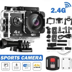 4K Ultra HD Action Camera 4K/30fps WiFi 2 inch 170D Underwater Waterproof Helmet Video Recording Sport Cameras Outdoor Camcorders