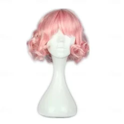 Kadiya Cosplay Wig Short Curly Colorful Lolita Zipper Cosplay Party Hair Halloween Wigs