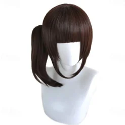 Kamado Nezuko Cosplay Wig Mouthpiece Black Orange Ombre Anime Wig Wigs Orange Wigs Black Wigs Halloween Wigs