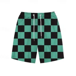 Kamado Nezuko Kamado Tanjiro Tomioka Giyuu Shorts Cartoon Manga Anime 3D Harajuku Graphic Kawaii For Men's Women's Unisex Adults' Back To School 3D Print