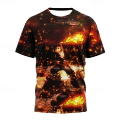 Kamado Tanjiro T-shirt 3D Graphic For Couple's Men's Women's Adults' 3D Print