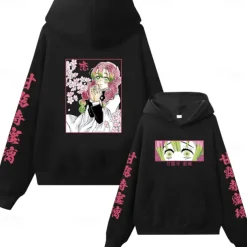 Kanroji Mitsuri Obanai Iguro Hoodie Anime Front Pocket Graphic For Couple's Men's Women's Adults' Hot Stamping Casual Daily