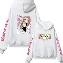 Kanroji Mitsuri Obanai Iguro Hoodie Anime Front Pocket Graphic For Couple's Men's Women's Adults' Hot Stamping Casual Daily