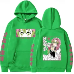 Kanroji Mitsuri Obanai Iguro Hoodie Anime Front Pocket Graphic For Couple's Men's Women's Adults' Hot Stamping Casual Daily